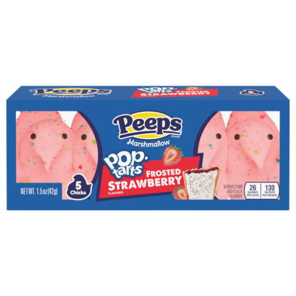 Peeps Marshmallow Pop Tarts Frosted Strawberry 5 Chicks (42g)
