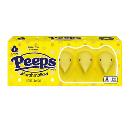 Peeps Easter Marshmallow Chicks Yellow 5CT (42g)