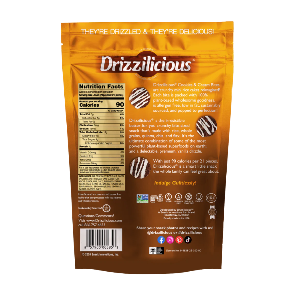 Drizzilicious Cookies & Cream Bites (4oz)