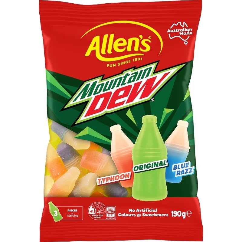 Allen’s Mountain Dew Jellies 190g