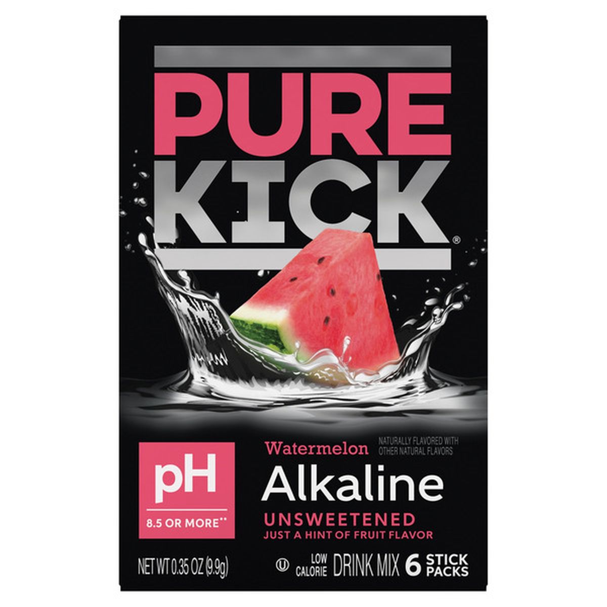 Pure Kick Watermelon Alkaline Drink Mix 6ct