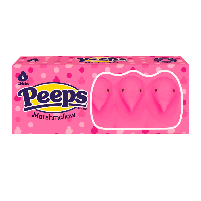 Peeps Easter Marshmallow Chicks Pink 5CT (42g)