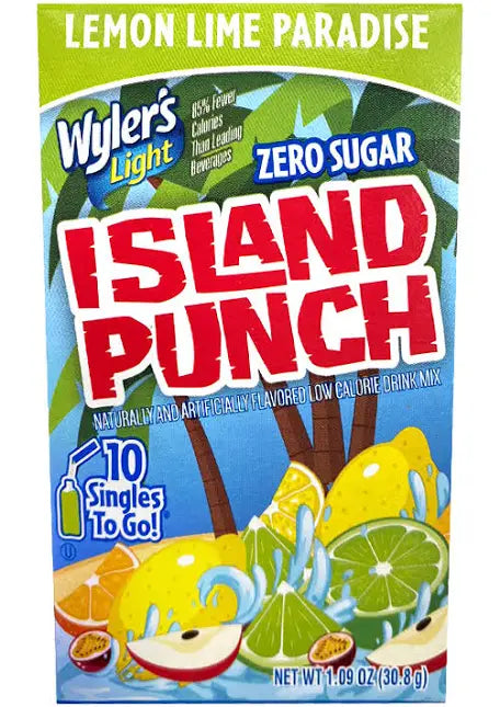 Wyler’s Island Punch Lemon Lime Paradise Drink Mix 10ct