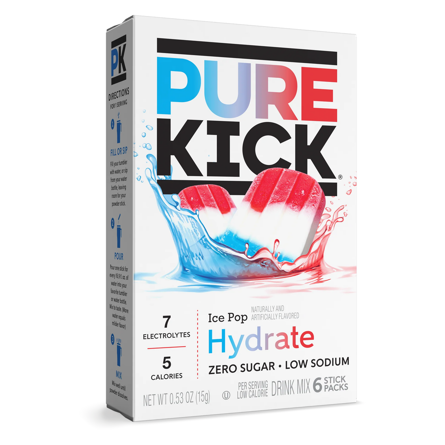 Pure Kick Ice Pop Drink Mix 6ct