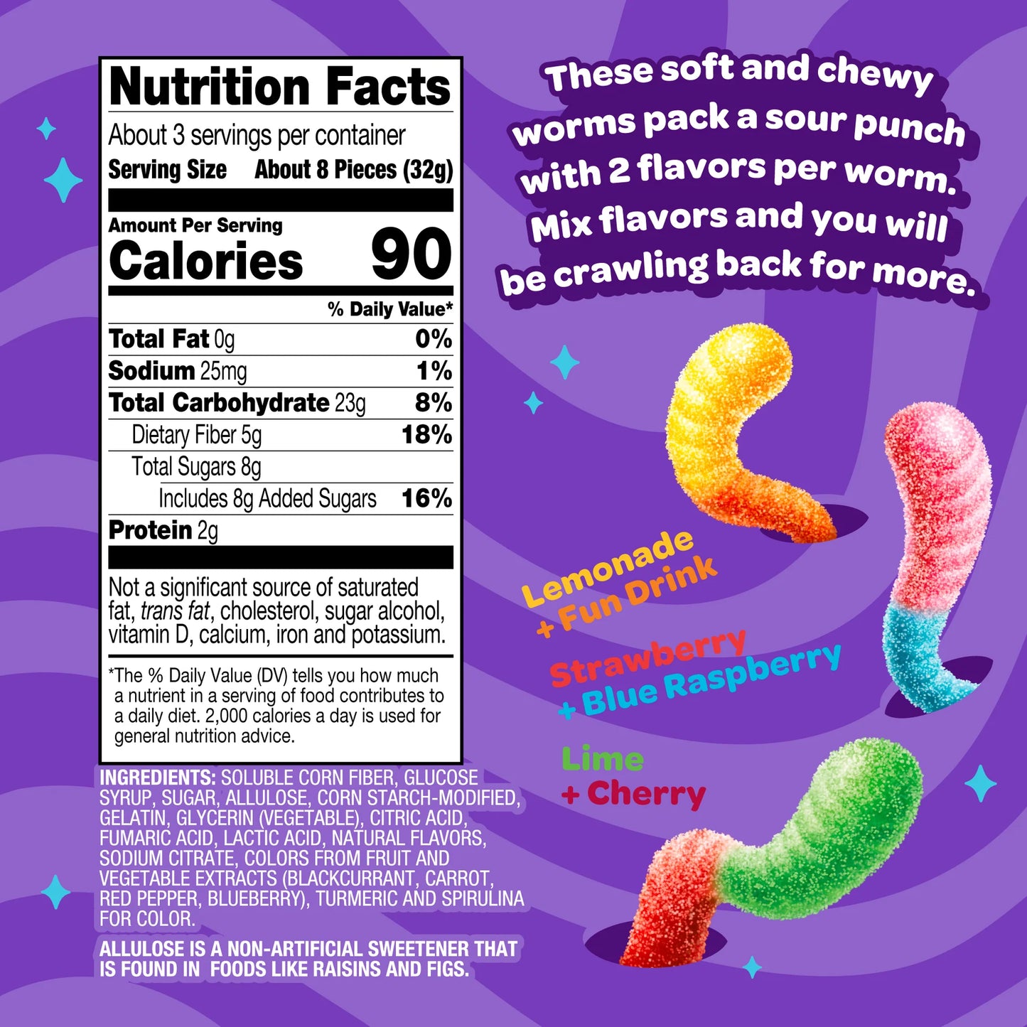 Joyride Sour Worms (3.5oz)