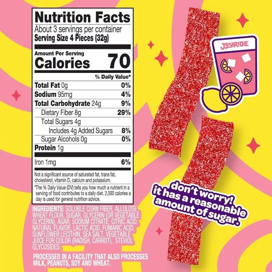 Joyride Sour Pink Lemonade Strips (3.5oz)