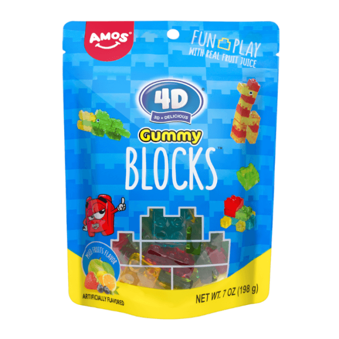 Amos 4D Gummy Blocks (198g) - Central Sweet Supply