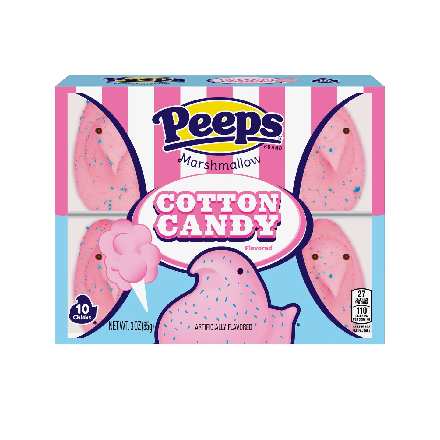 Peeps Marshmallow Bunnies Cotton Candy Chicks 10ct (85g) - Central Sweet Supply