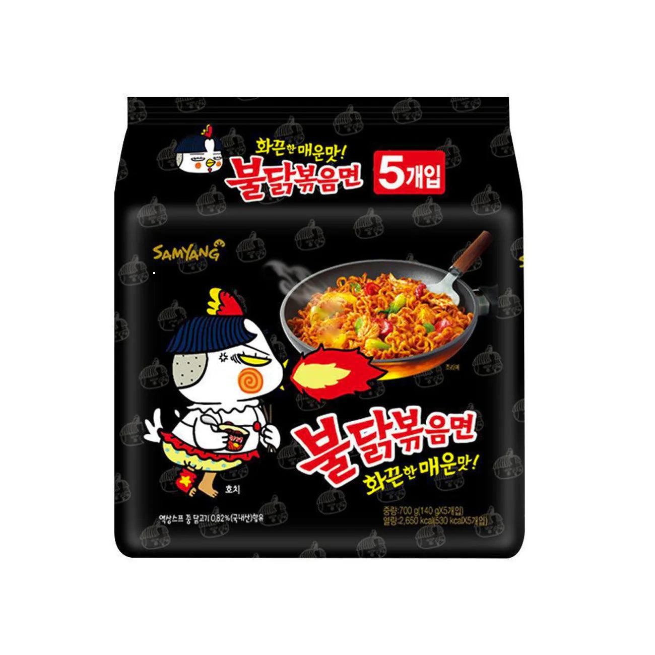 Samyang Buldak Hot Chicken Flavour Ramen (140g) (5 Pack) - Central Sweet Supply