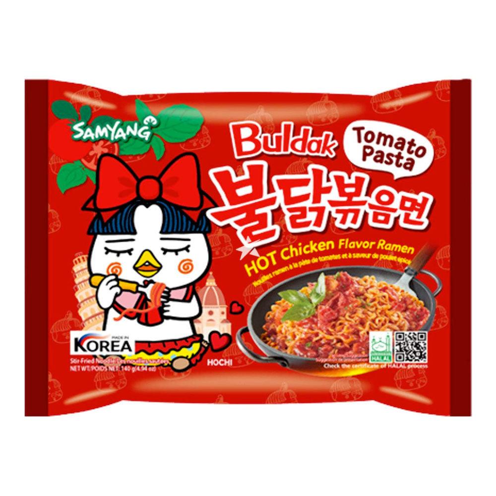 Samyang Buldak Tomato Pasta Ramen Noodles (130g) - Central Sweet Supply