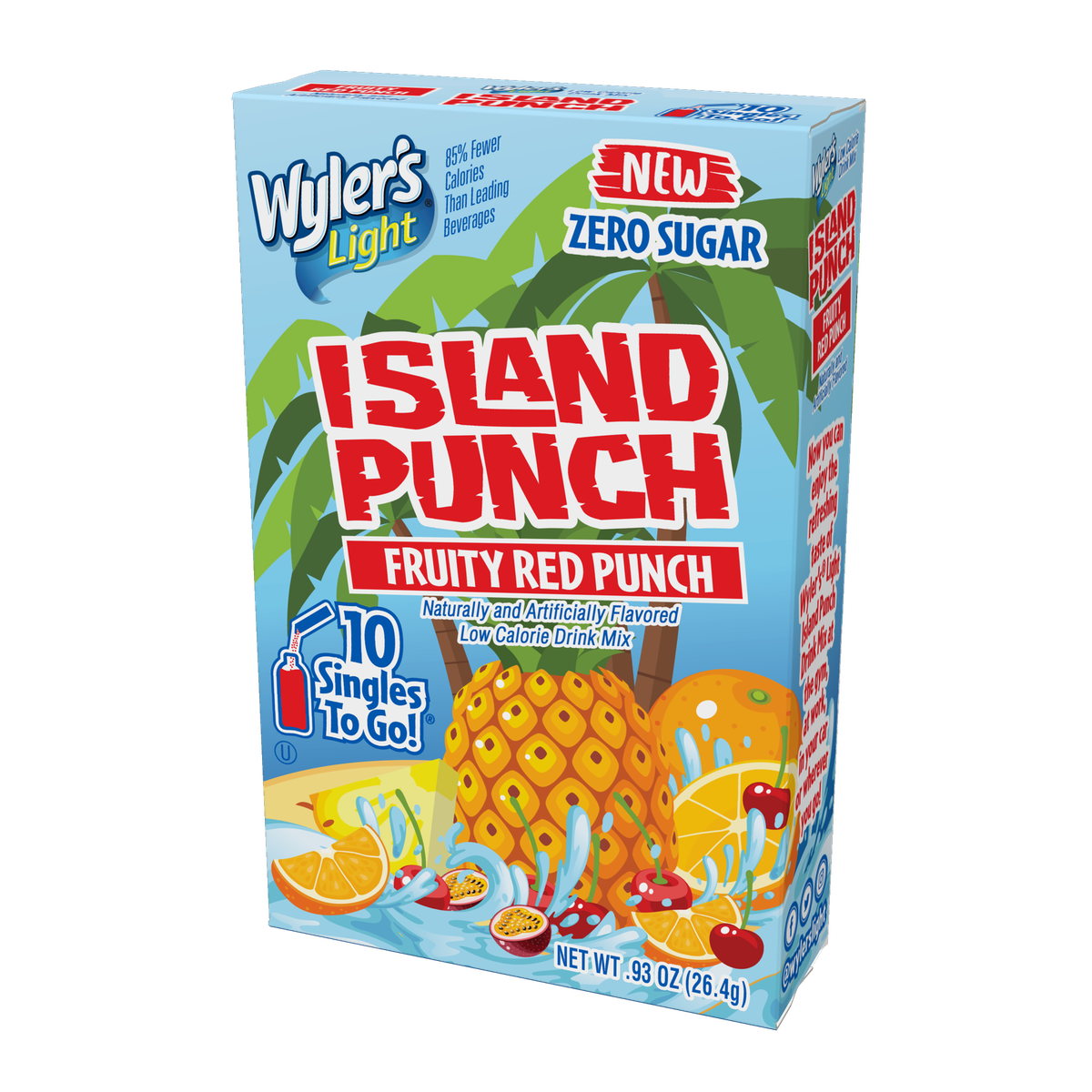Wyler’s Light Island Punch Fruity Red Punch Drink Mix 10ct