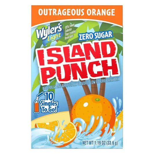 Wyler’s Island Punch Outrageous Orange Drink Mix 10ct