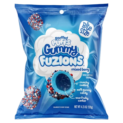 Stuffed Puffs Gummy Fuzions Mixed Berry 120g