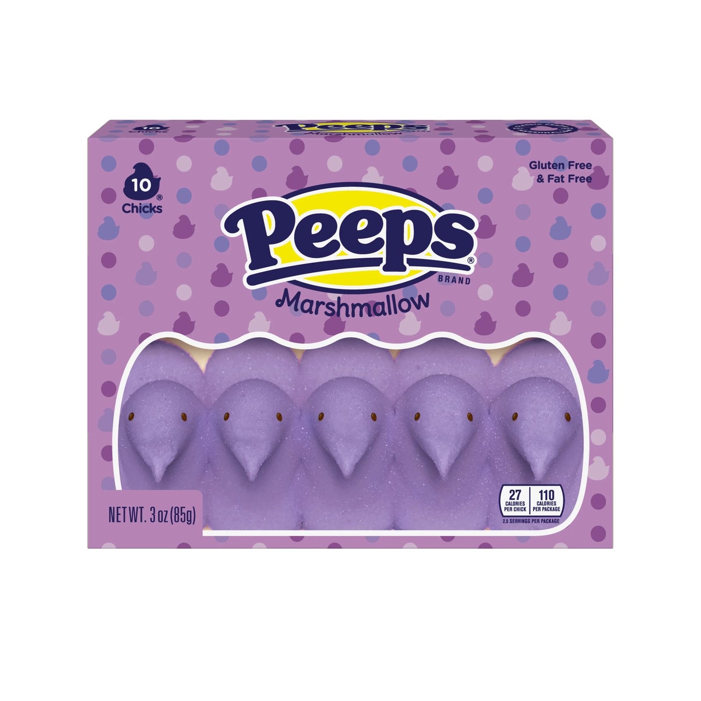 Peeps Marshmallow Lavender 10 Chicks (85g)
