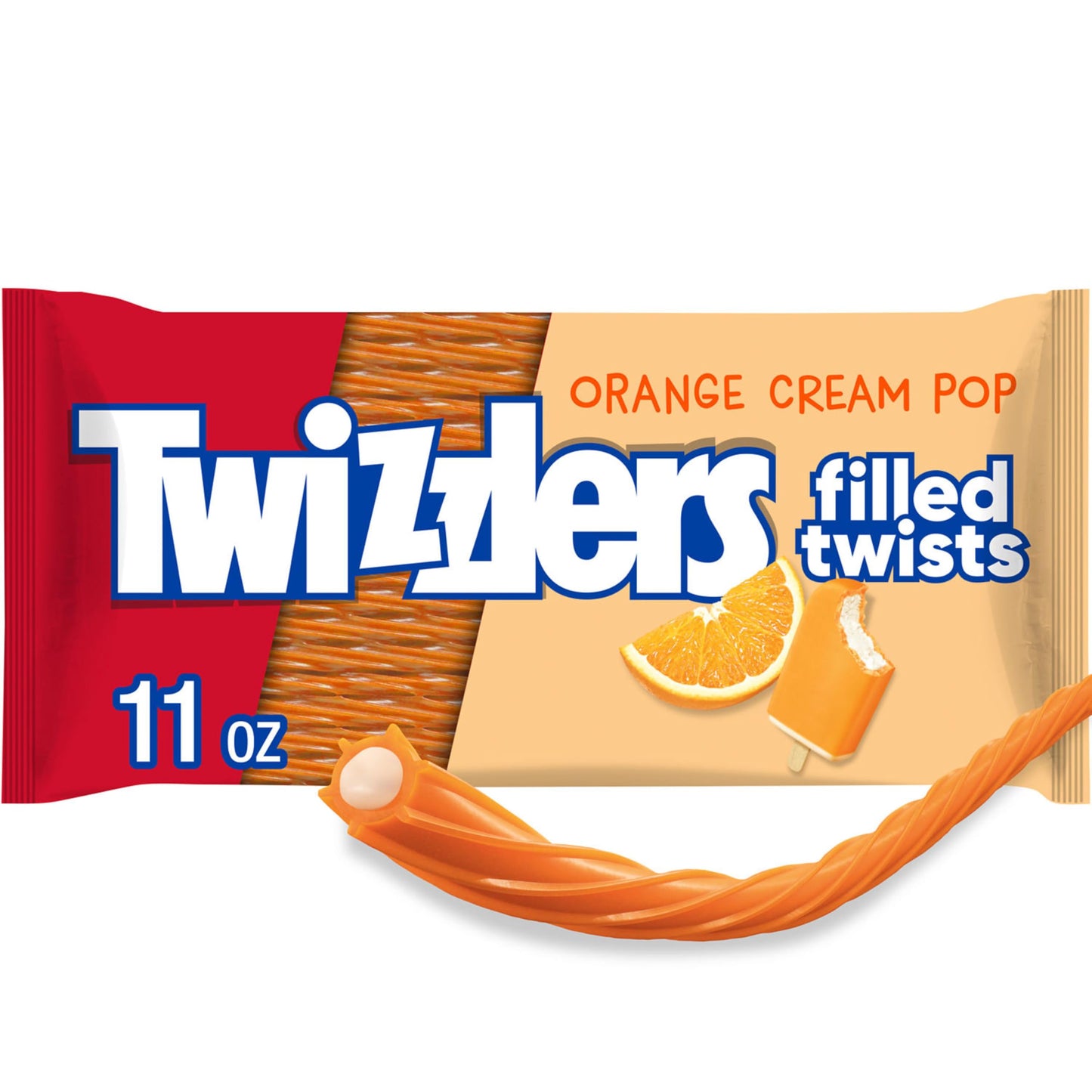 Twizzlers Orange Cream Pop Filled Twists 11oz