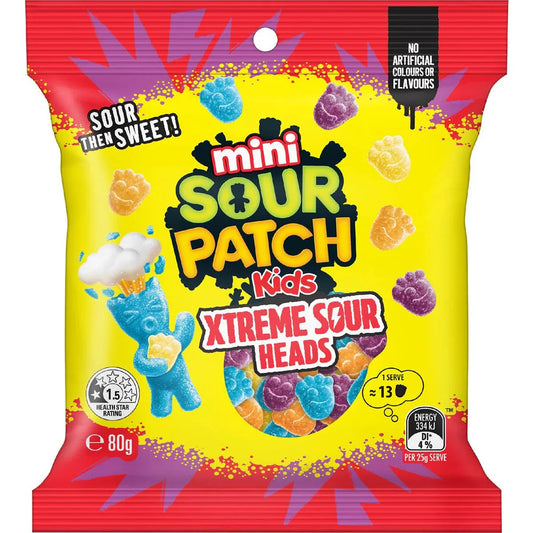 Mini Sour Patch Kids Xtreme Sour Heads (Australia) 80g
