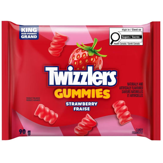 Twizzlers Gummies Strawberry Fraise 90g (Canada)