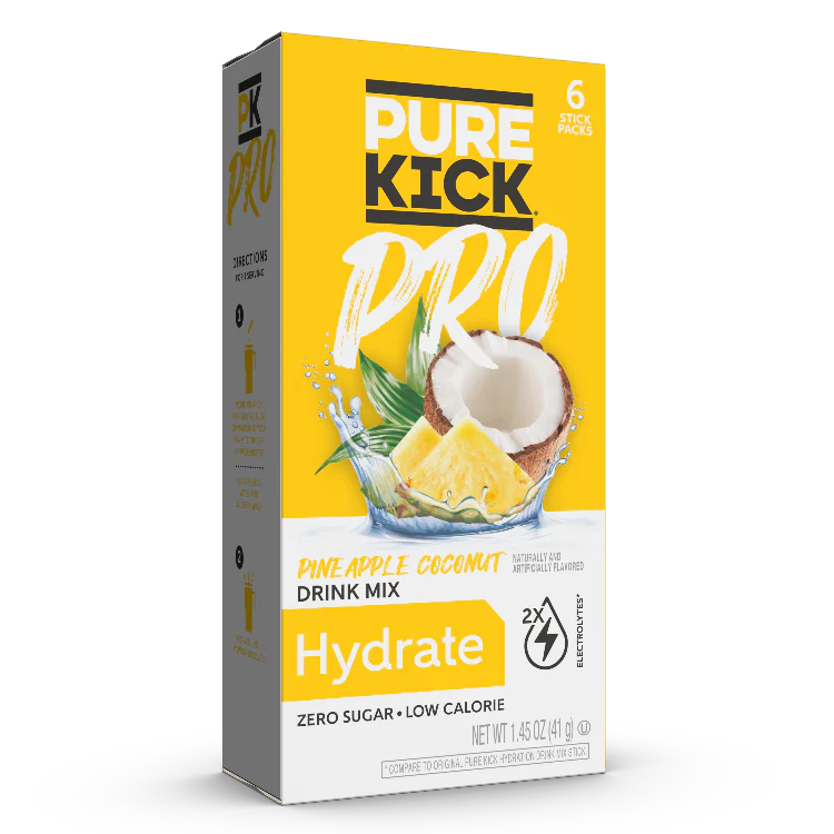 Pure Kick Pro Pineapple Coconut Drink Mix 6ct