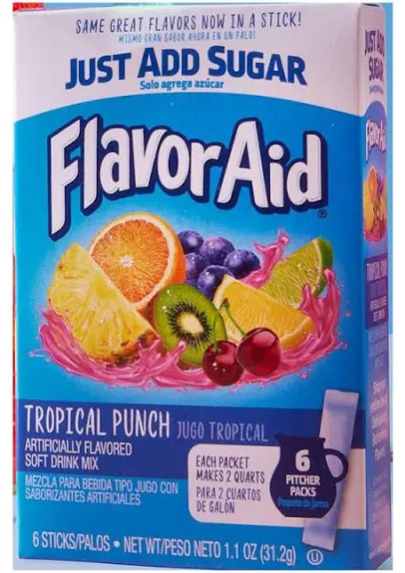 Flavour Aid Tropical Punch Drink Mix 6ct