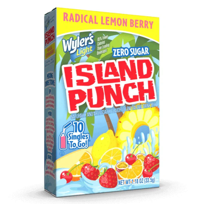 Wyler’s Island Punch Radical Lemon Berry Drink Mix 10ct