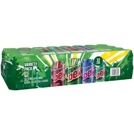 Mountain Dew Variety Pack 32 x 355ml cans
