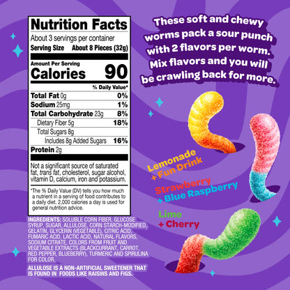 Joyride Sour Worms (3.5oz)