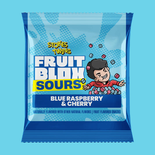 FruitBlox Sours Stokes Twins Blue Raspberry & Cherry