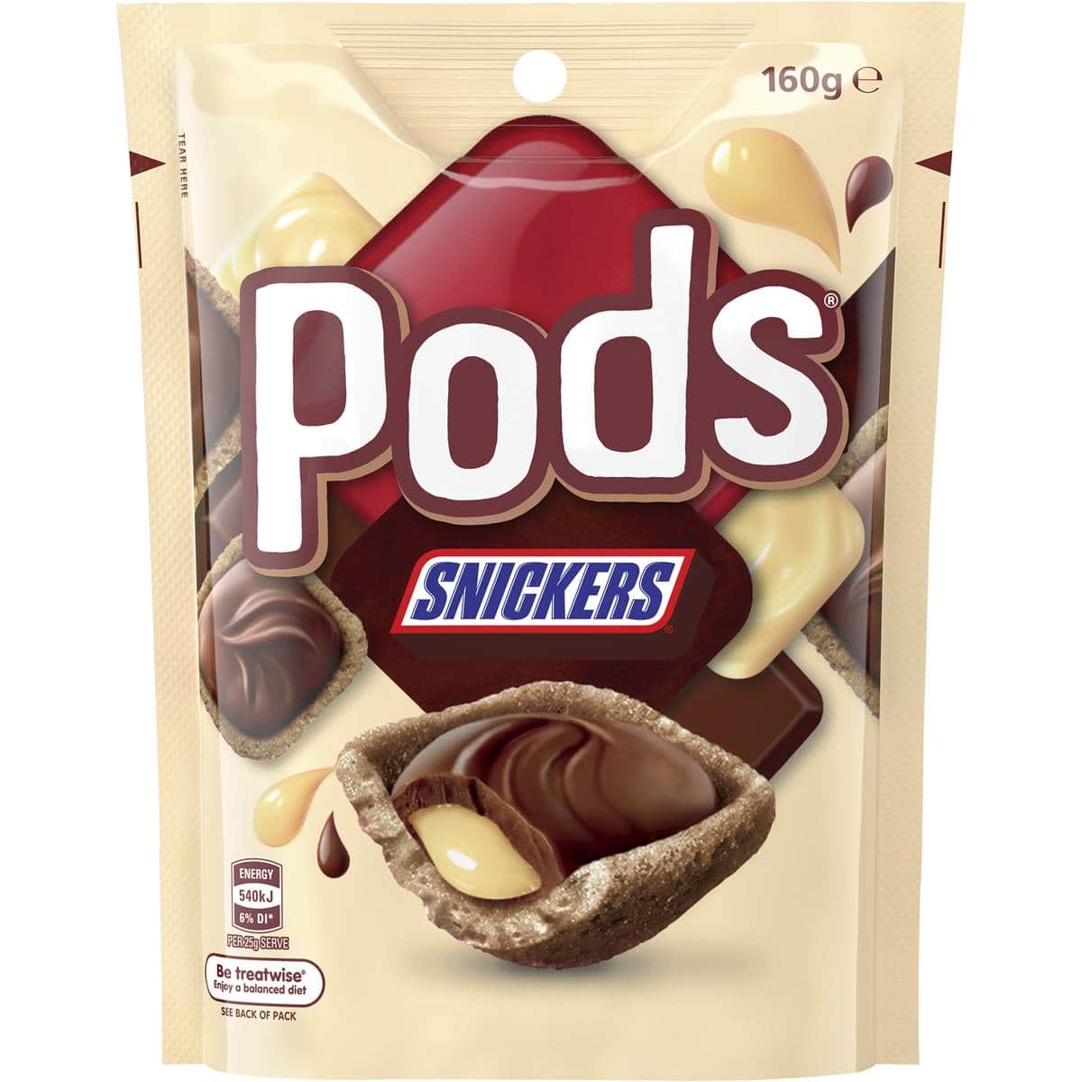Snickers Pods 160g (Australia)