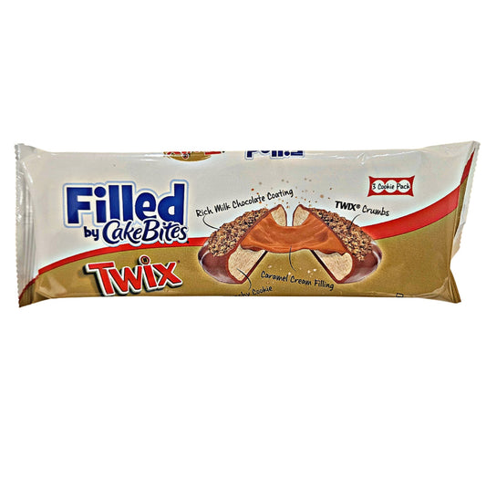 Twix candy bar packaging with visible branding on a white background CAKE BITE 