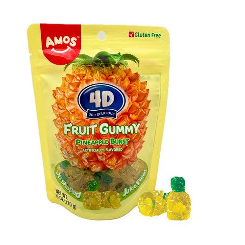 Amos 4D Gummy Pineapple Burst (170g) - Central Sweet Supply