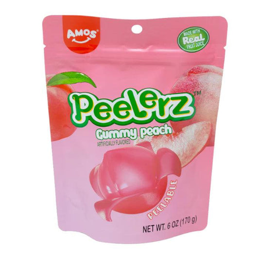 Amos Gummy Peelerz Peach (170g) - Central Sweet Supply