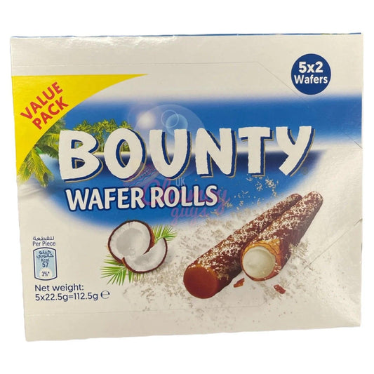 Bounty Wafer Crispy Rolls 5 Pack (5x22.5g) (Dubai) - Central Sweet Supply