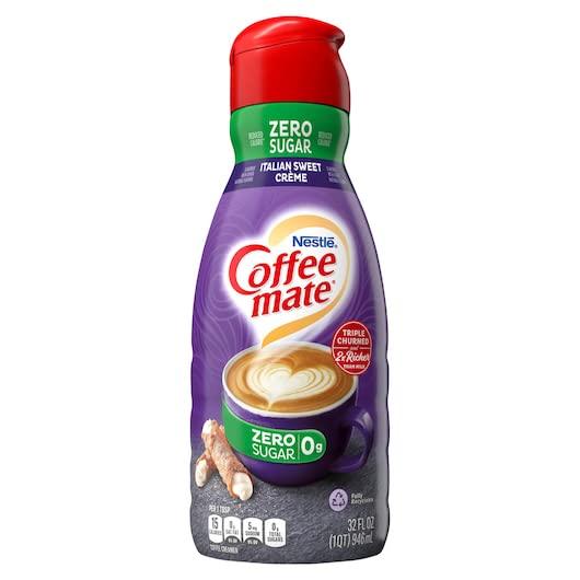 Coffee Mate Italian Sweet Creme Zero Sugar Liquid Coffee Creamer (32oz) - Central Sweet Supply