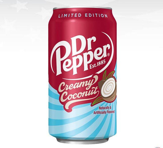 Dr Pepper Creamy Coconut Limited Edition (355ml) (USA) - Central Sweet Supply