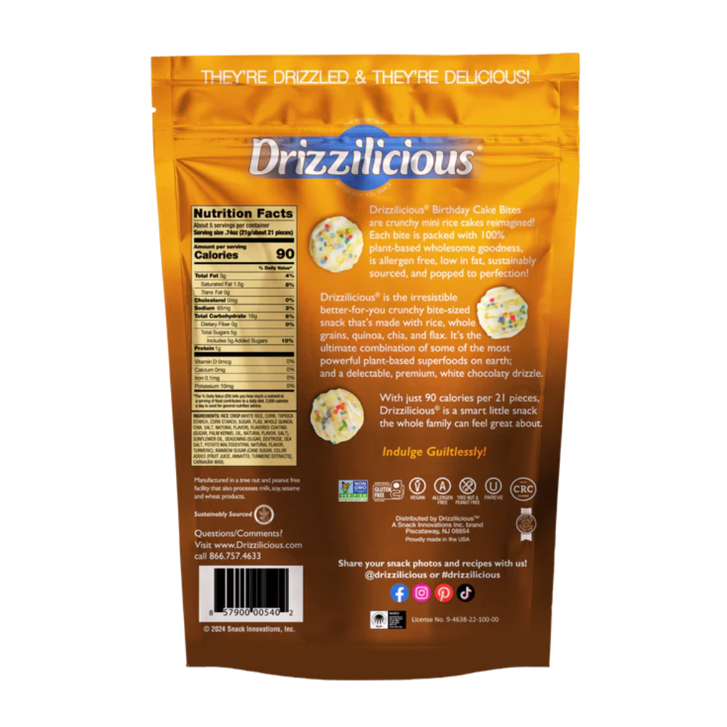 Drizzilicious Rice Cakes & Snacks - Bites, Popcorn & Variety Packs