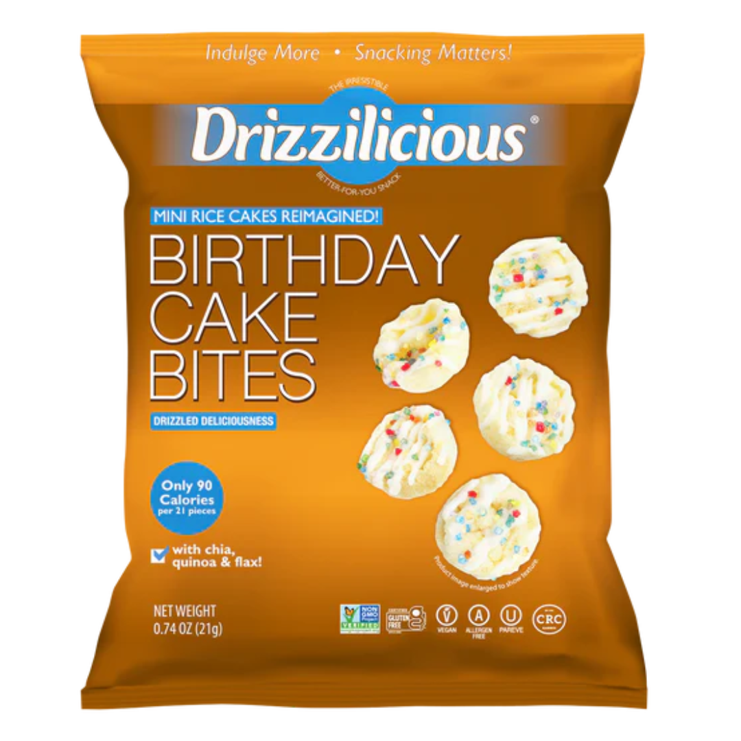 Drizzilicious Birthday Cake Bites Single Pack (0.74oz) - Central Sweet Supply