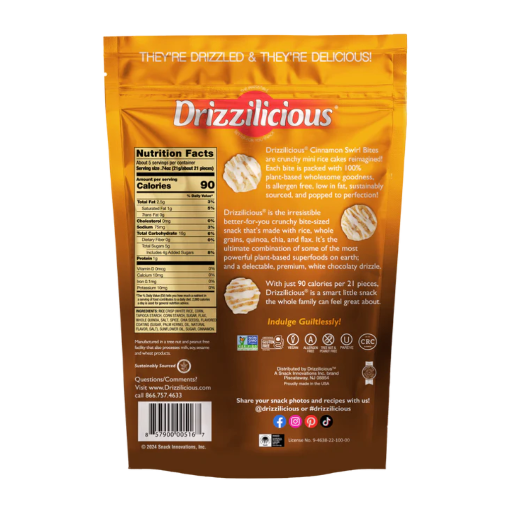 Drizzilicious Rice Cakes & Snacks - Bites, Popcorn & Variety Packs