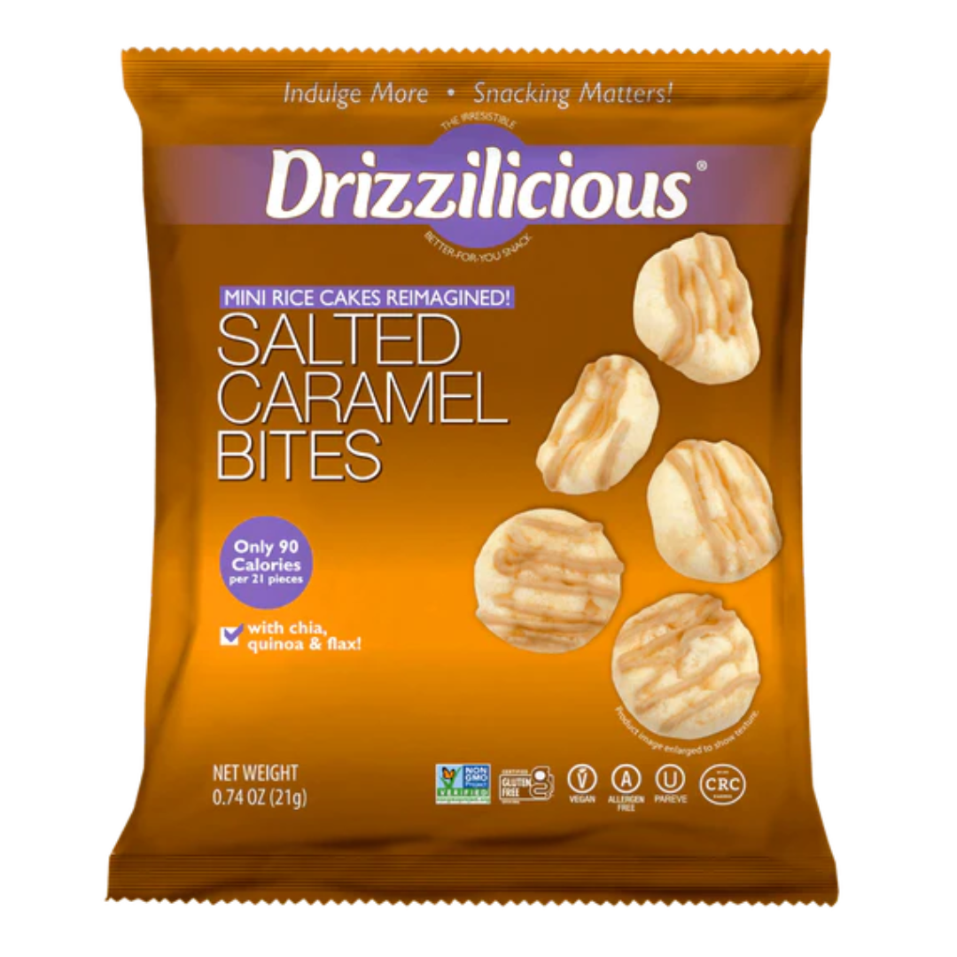 Drizzilicious Salted Caramel Bites Single Pack (0.74oz) - Central Sweet Supply