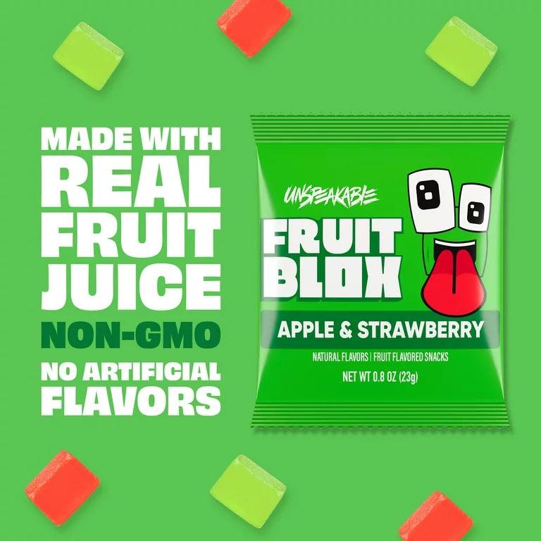 FruitBlox BloxSnacks Apple & Strawberry (23g) - Central Sweet Supply