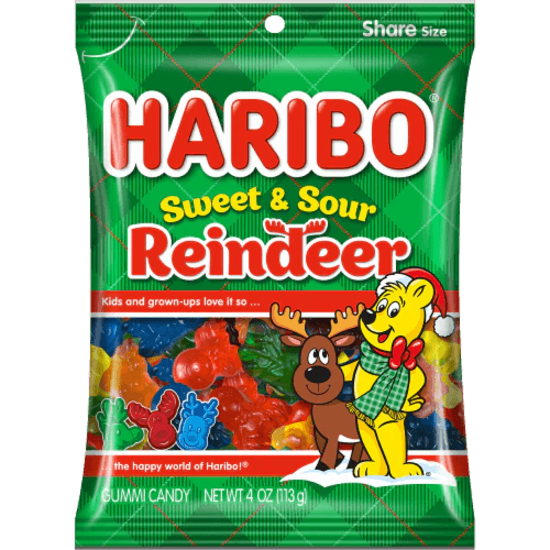 Haribo Sweet & Sour Reindeer (113g) - Central Sweet Supply