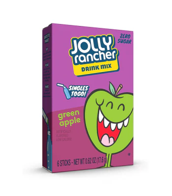Jolly Rancher Green Apple Drink Mix - 0.65oz - Central Sweet Supply
