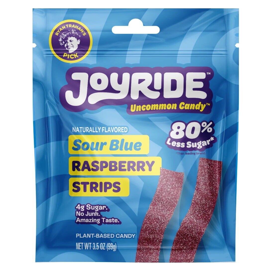 Joyride Sour Blue Raspberry Strips (3.5oz) - Central Sweet Supply