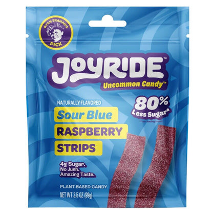 Joyride Sour Blue Raspberry Strips (3.5oz) - Central Sweet Supply