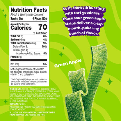 Joyride Sour Green Apple Strips (3.5oz) - Central Sweet Supply