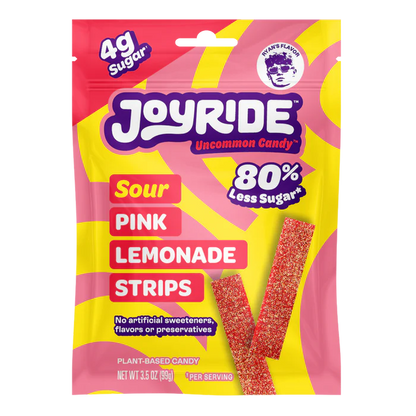 Joyride Sour Pink Lemonade Strips (3.5oz) - Central Sweet Supply