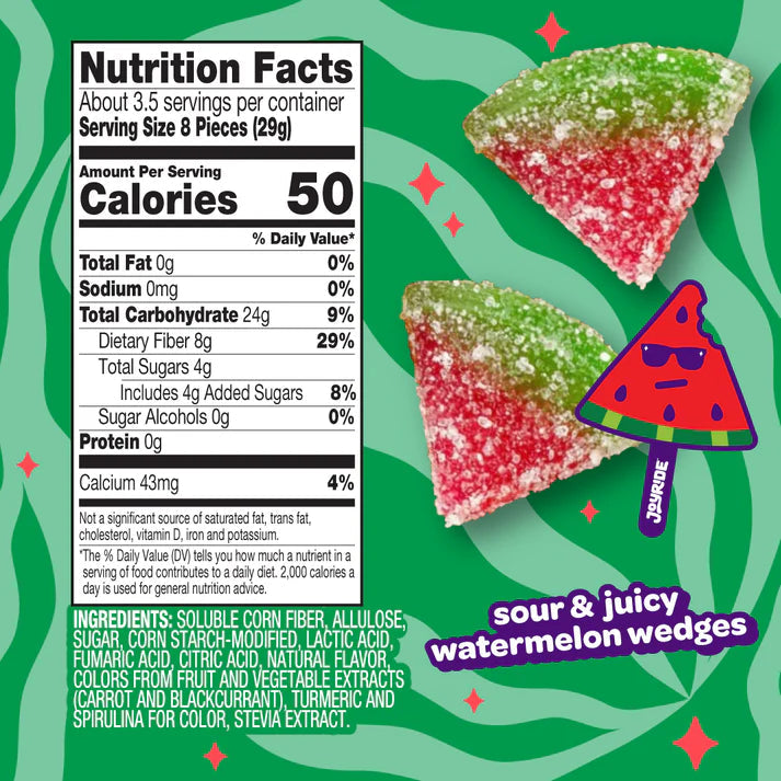 Joyride Sour Watermelon Wedges (3.5oz) - Central Sweet Supply