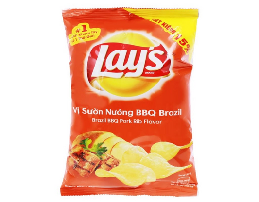 Lays Brazil BBQ Pork Rib (32g) (Vietnam) - Central Sweet Supply