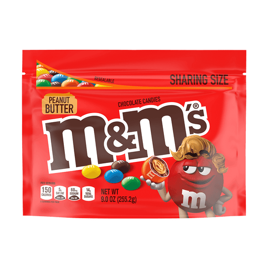 M&M Peanut Butter Sharing Size 9oz (255.2g) (USA) - Central Sweet Supply