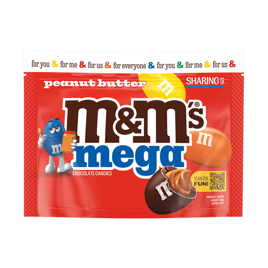 M&Ms Mega Peanut Butter (243g) - Central Sweet Supply