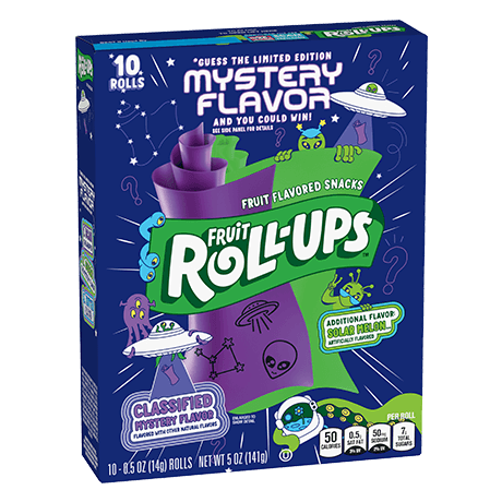 Mystery Flavour Space Theme Fruit Roll Ups Betty Crocker (Full Box of 10) - Central Sweet Supply